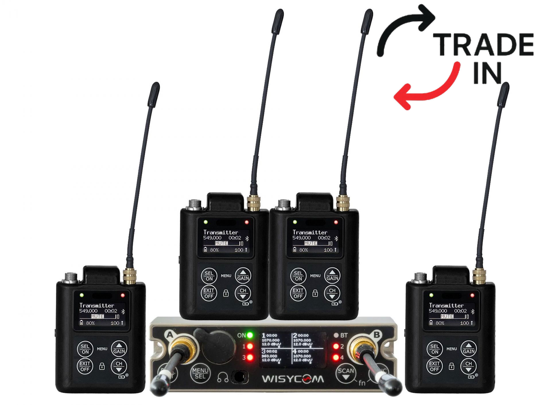 Wisycom MCR54 + 4x MTP61-EUX bundle Wisycom MCR54 + 4x MTP61-EUX bundle