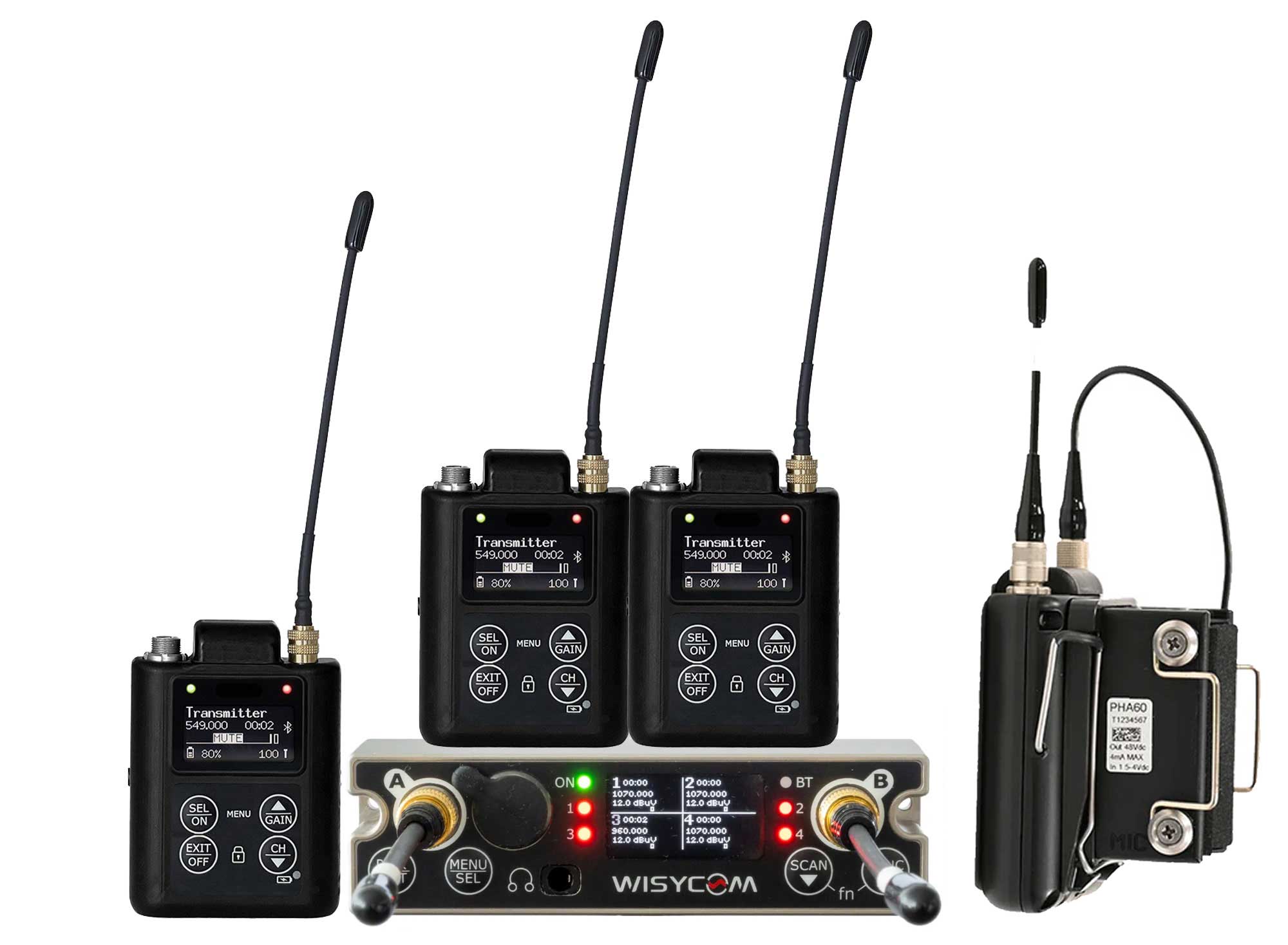 Wisycom MTP61-EUX / MTP60-EUX Quad bundle Wisycom MTP61-EUX / MTP60-EUX Quad bundle