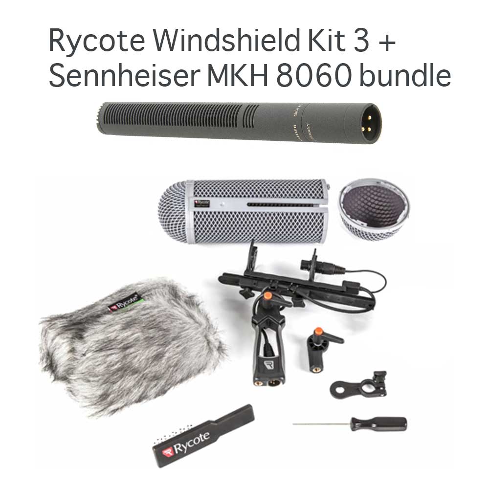 Sennheiser MKH 8060 + Rycote Windshield kit 3 bundle