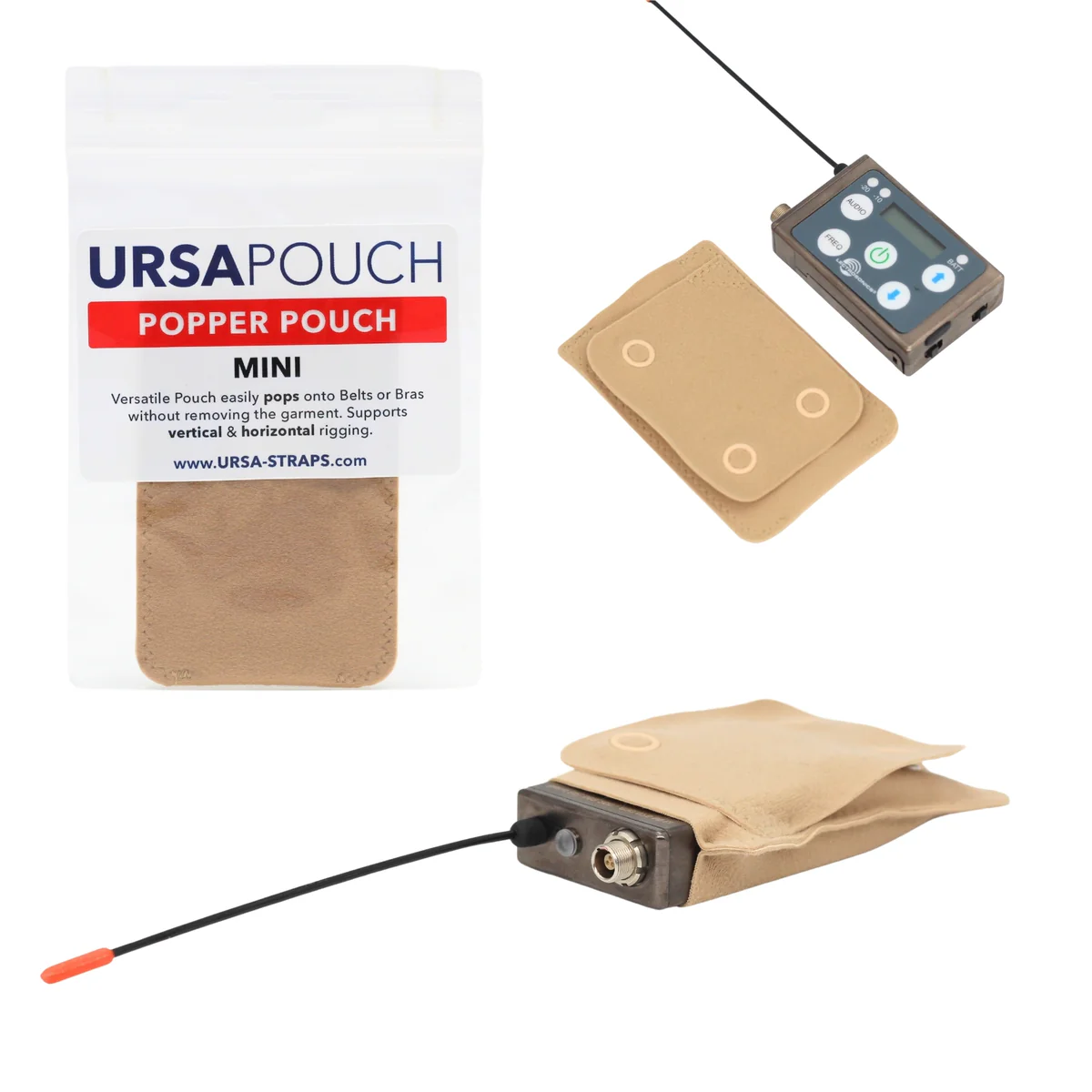Ursa Popper Pouch - Mini beige