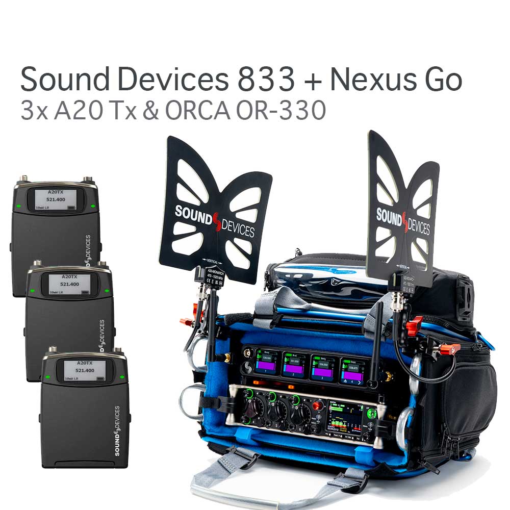 Sound Devices 3x A20-TX + Nexus Go Kit + 833