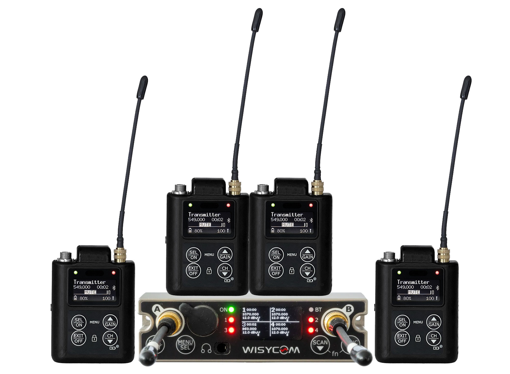 Wisycom MCR54 + 4x MTP61 bundle