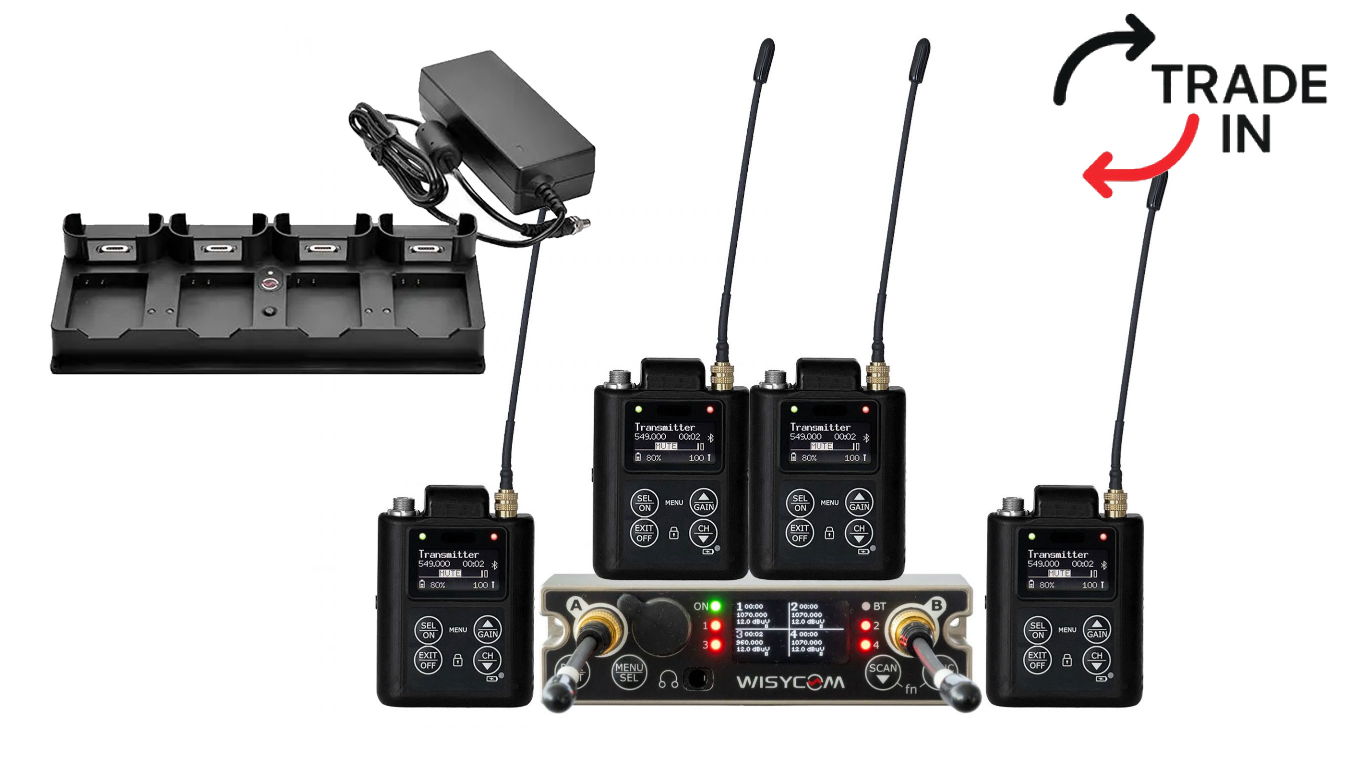 Wisycom MTP61 Quad kit with LBC61 charger Wisycom MTP61 Quad kit with LBC61 charger