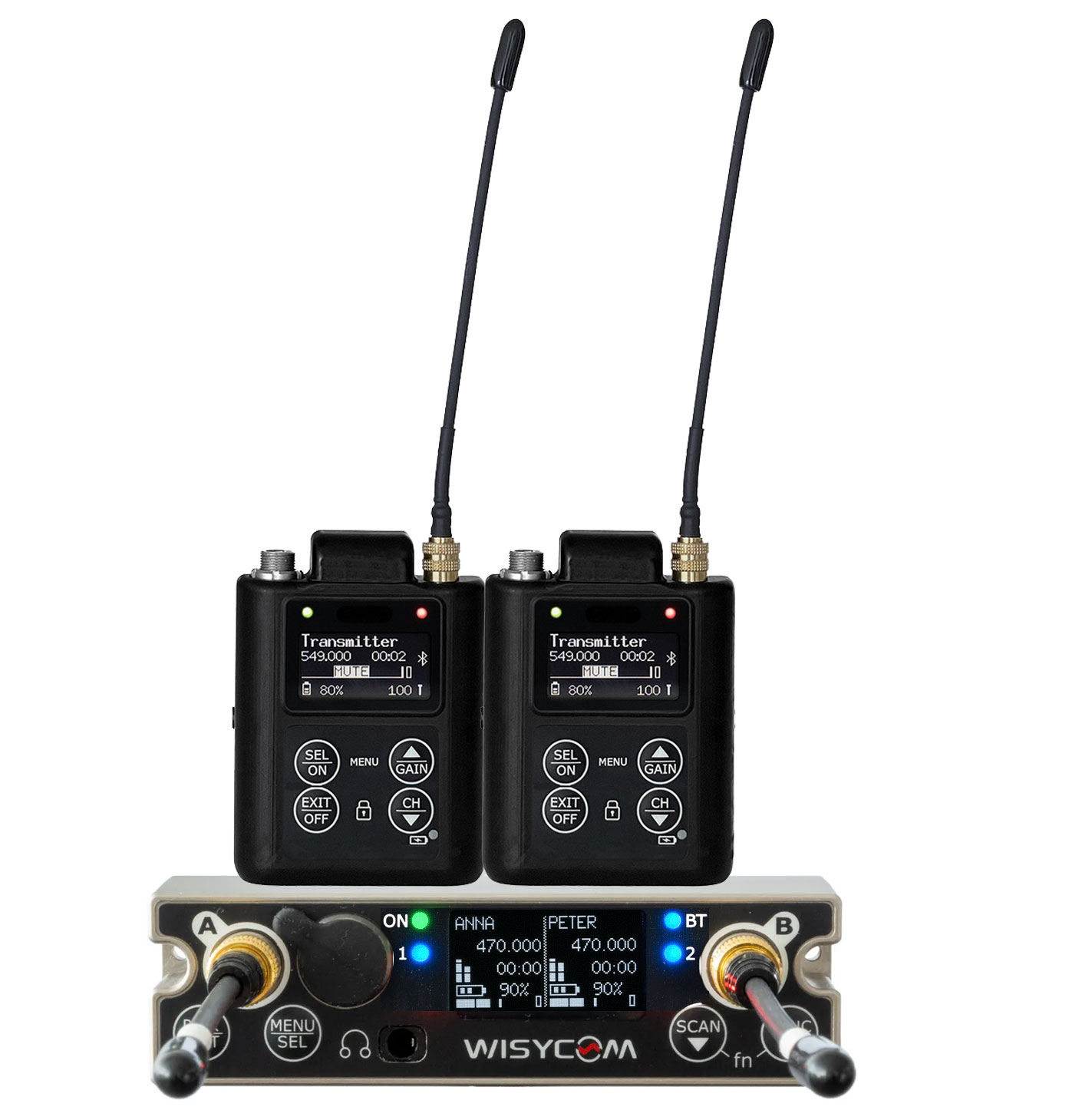 Wisycom MCR54D + 2x MTP61 bundle