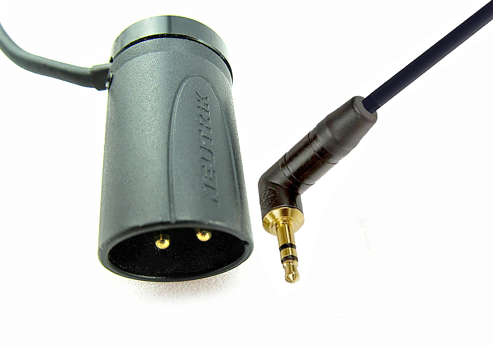 OPS - XLR3M low profile to angled 3.5 jack
