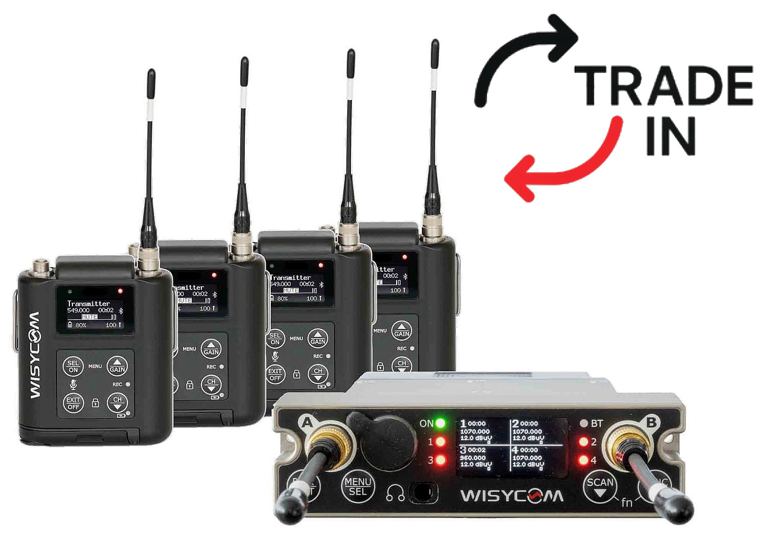 Wisycom MCR54 + 4x MTP60-EUX bundle