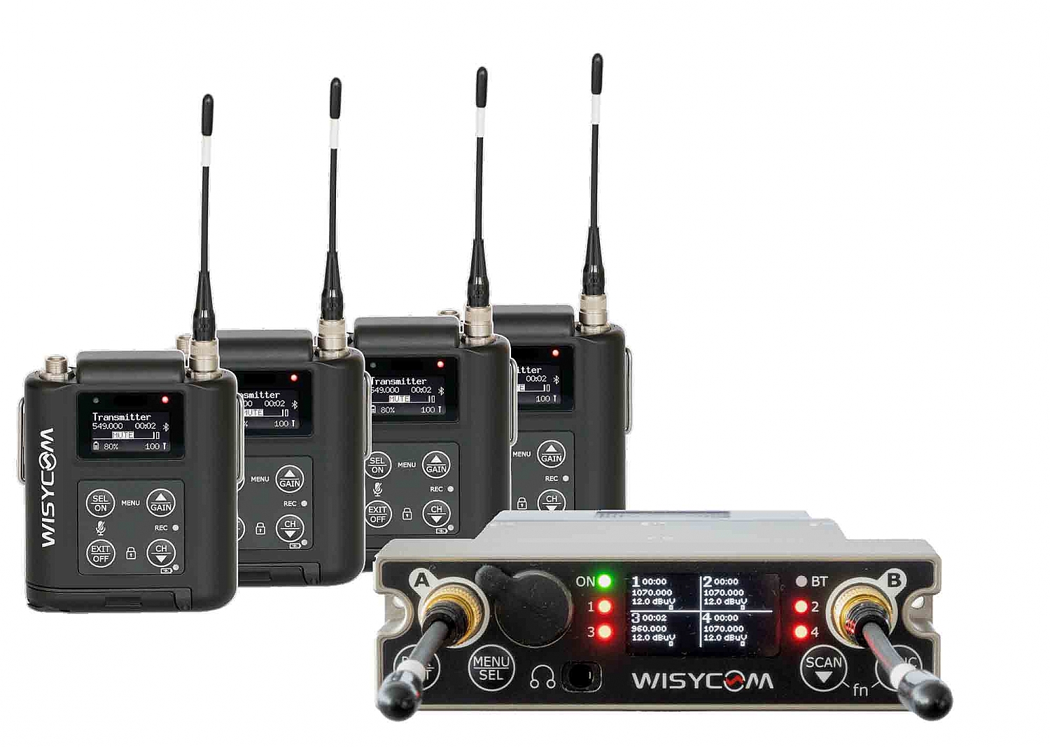 Wisycom MCR54 + 4x MTP60-EUX bundle