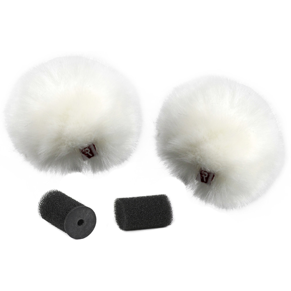 Rycote Furry Windjammer, White 2pcs